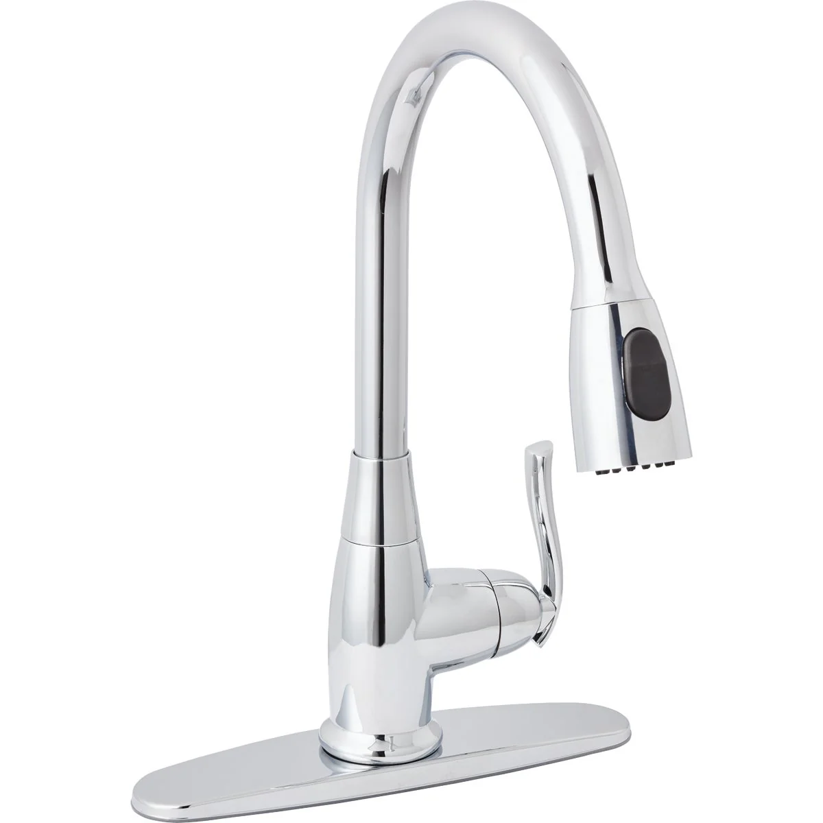 Contemporary Home Impressions Single Handle Lever Pull-Down Kitchen Faucet Chrome Recyclable