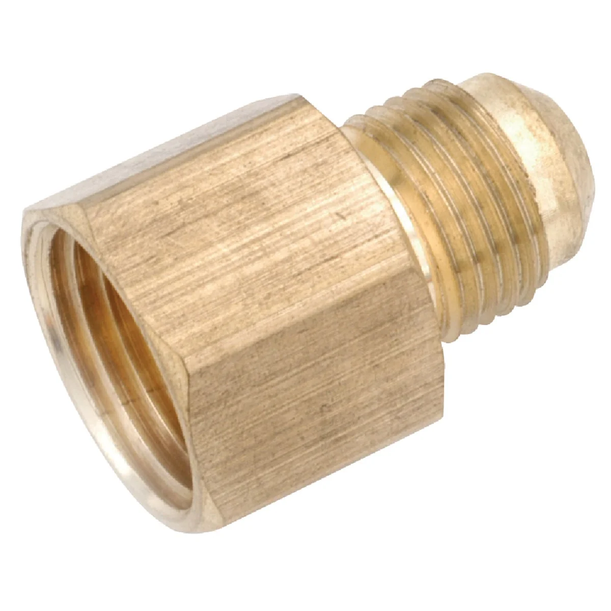 Flexible Anderson Metals 1 2 In. x 1 4 In. Brass Low Lead Female Flare Connector Excellent