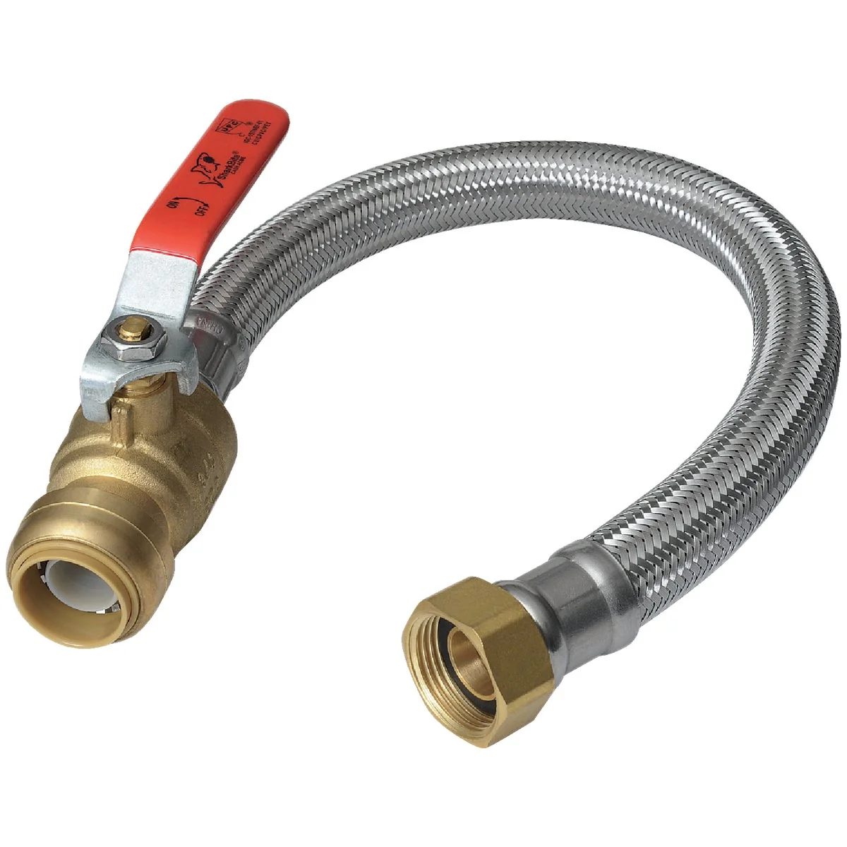 Exceptional SharkBite 3 4 In. BV x 3 4 In. FIP x 18 In. L Stainless Steel Flex Water Heater Low Lead Ball Valve Comfortable