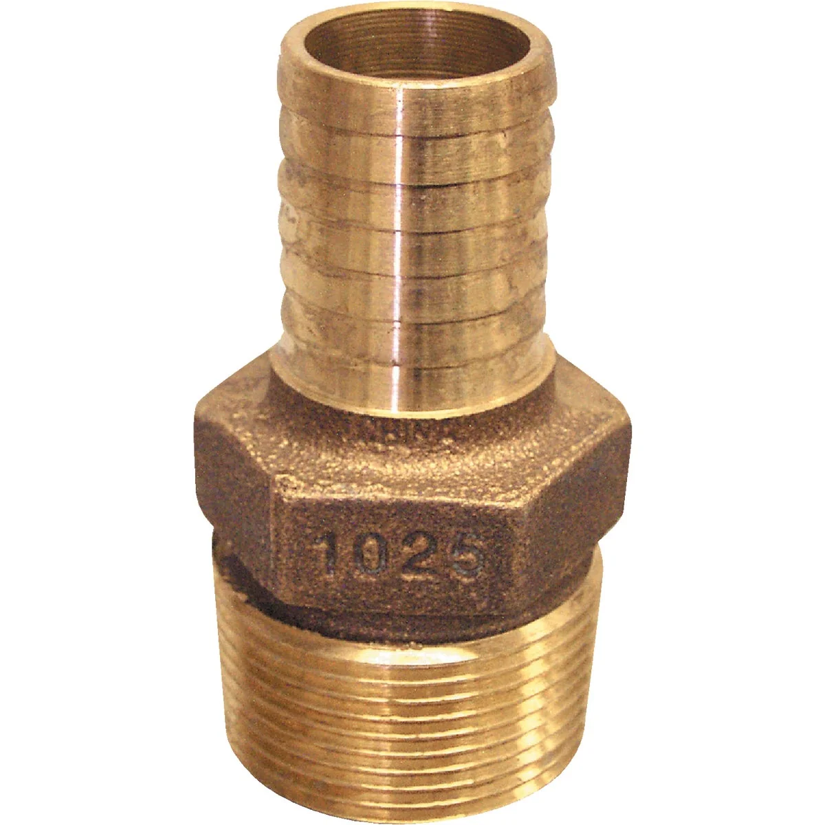Detailed Merrill 1 In. Insert x 3 4 In. MIP Red Brass Hose Barb Adapter Elegant