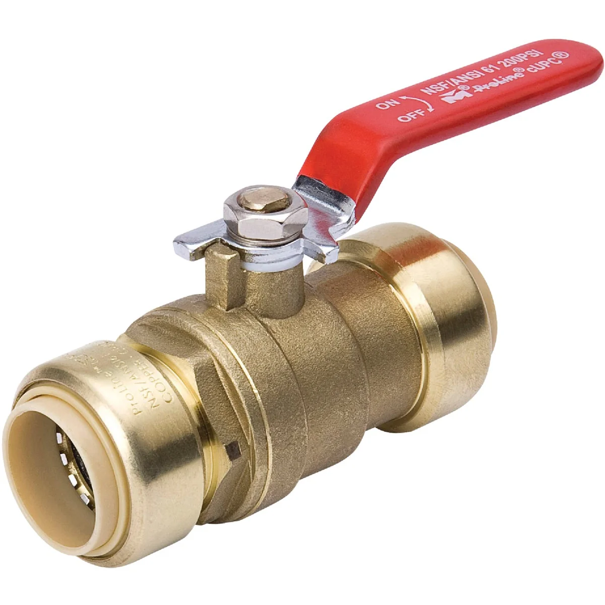 Selected ProLine 3 4 In. Brass Push-Fit Full Port Ball Valve Authentic