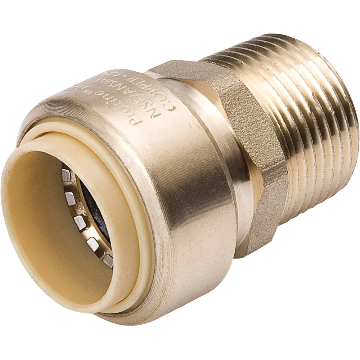 Relaxed ProLine 3 4 In. x 3 4 In. MPT Brass Push Fit Adapter Expertly Made