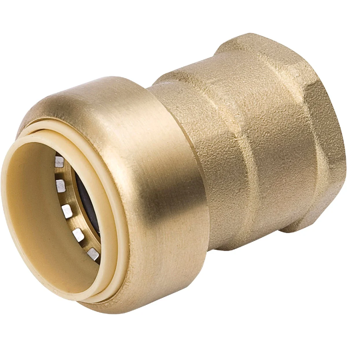 Original Design ProLine 1 2 In. x 1 2 In. FPT Brass Push Fit Adapter Solid