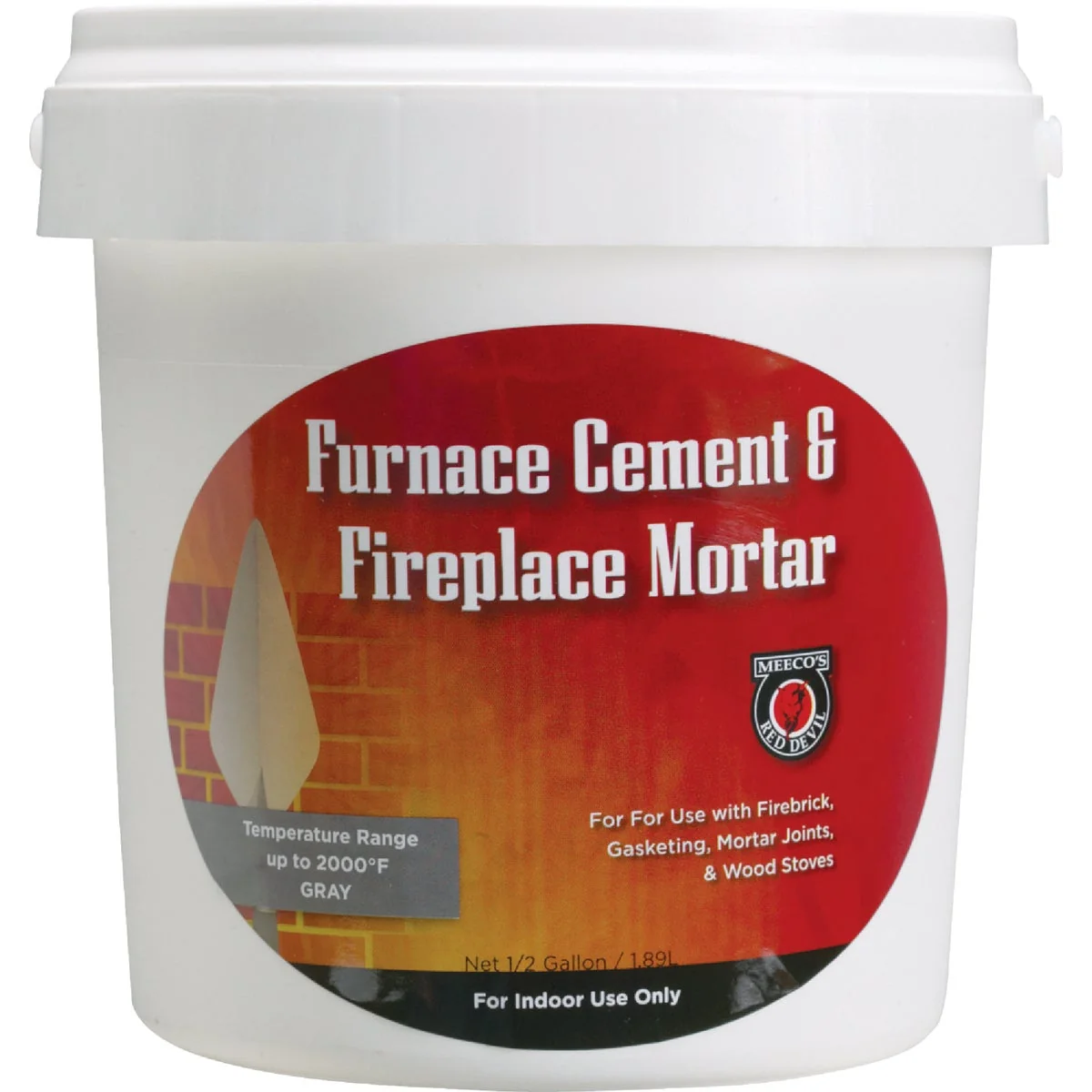 User-Friendly Meeco's Red Devil 1 2 Gal. Gray Furnace Cement Fireplace Mortar Comfortable