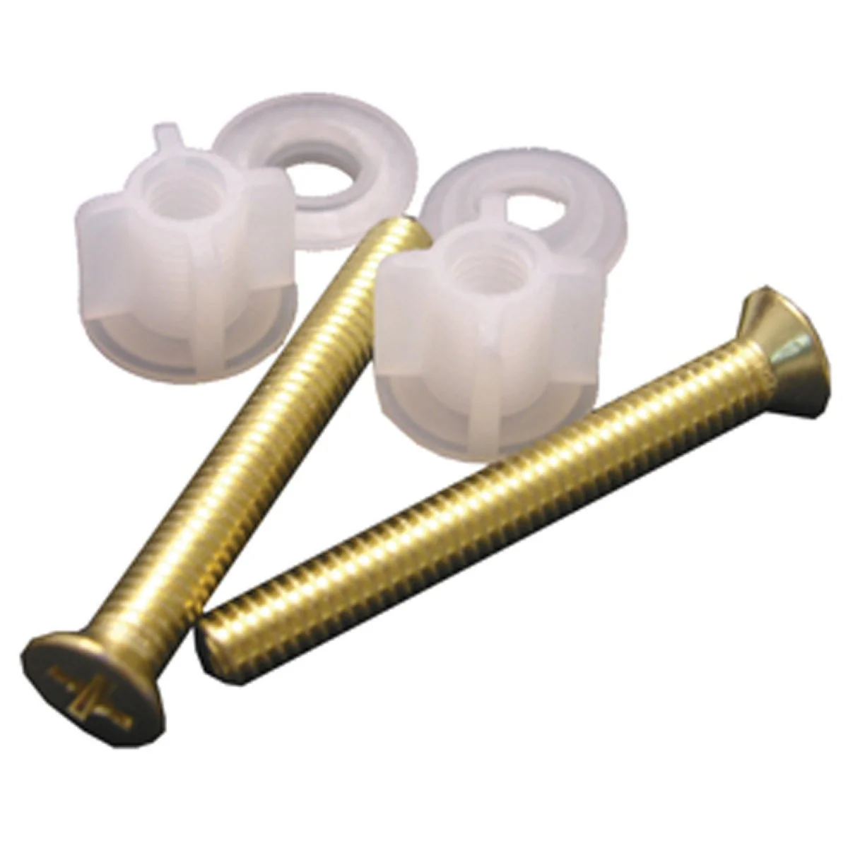Certified Lasco 3 8 x 2-1 2 Polished Brass Metal Toilet Seat Bolt Includes Nuts and Washers Unique