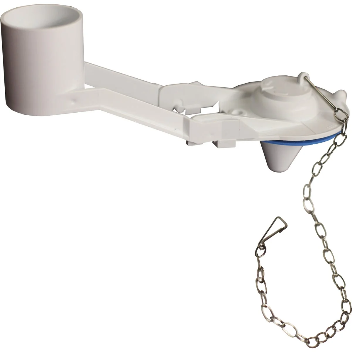 Premium Material Lasco Coast White Plastic Counter Balanced Flapper with Stainless Steel Chain Solid