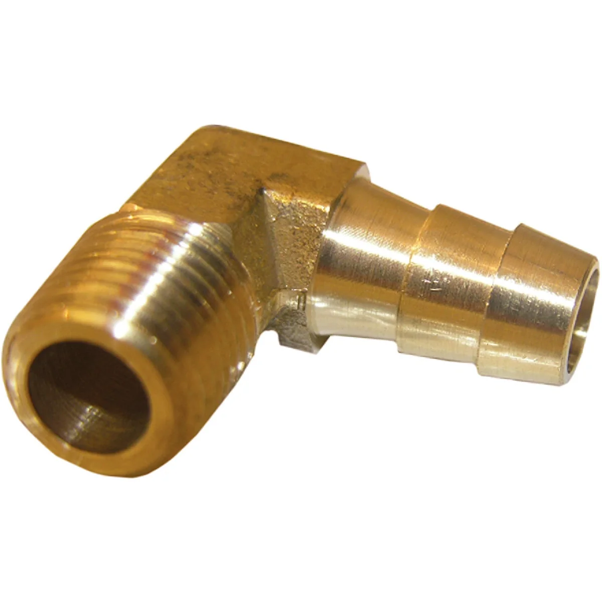 Artisan Lasco 3 8 In. MPT x 3 8 In. Hose Barbed 90 Deg. Brass Elbow 1 4 Bend User-Friendly