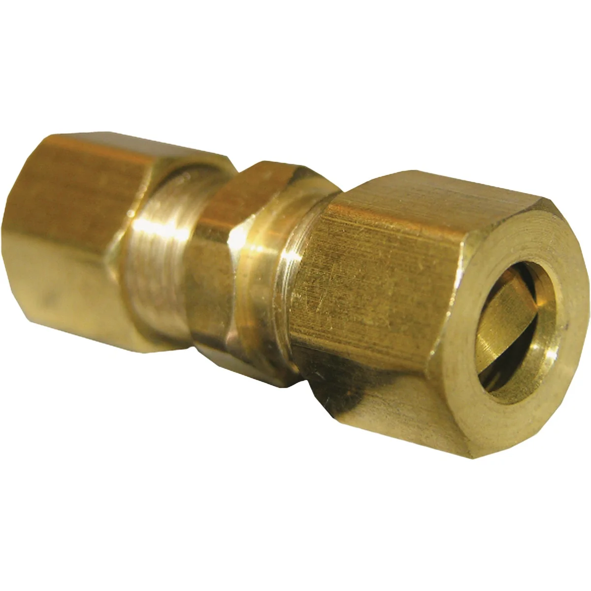 Green Lasco 3 16 In. x 3 16 In. Brass Compression Union Environmentally Friendly