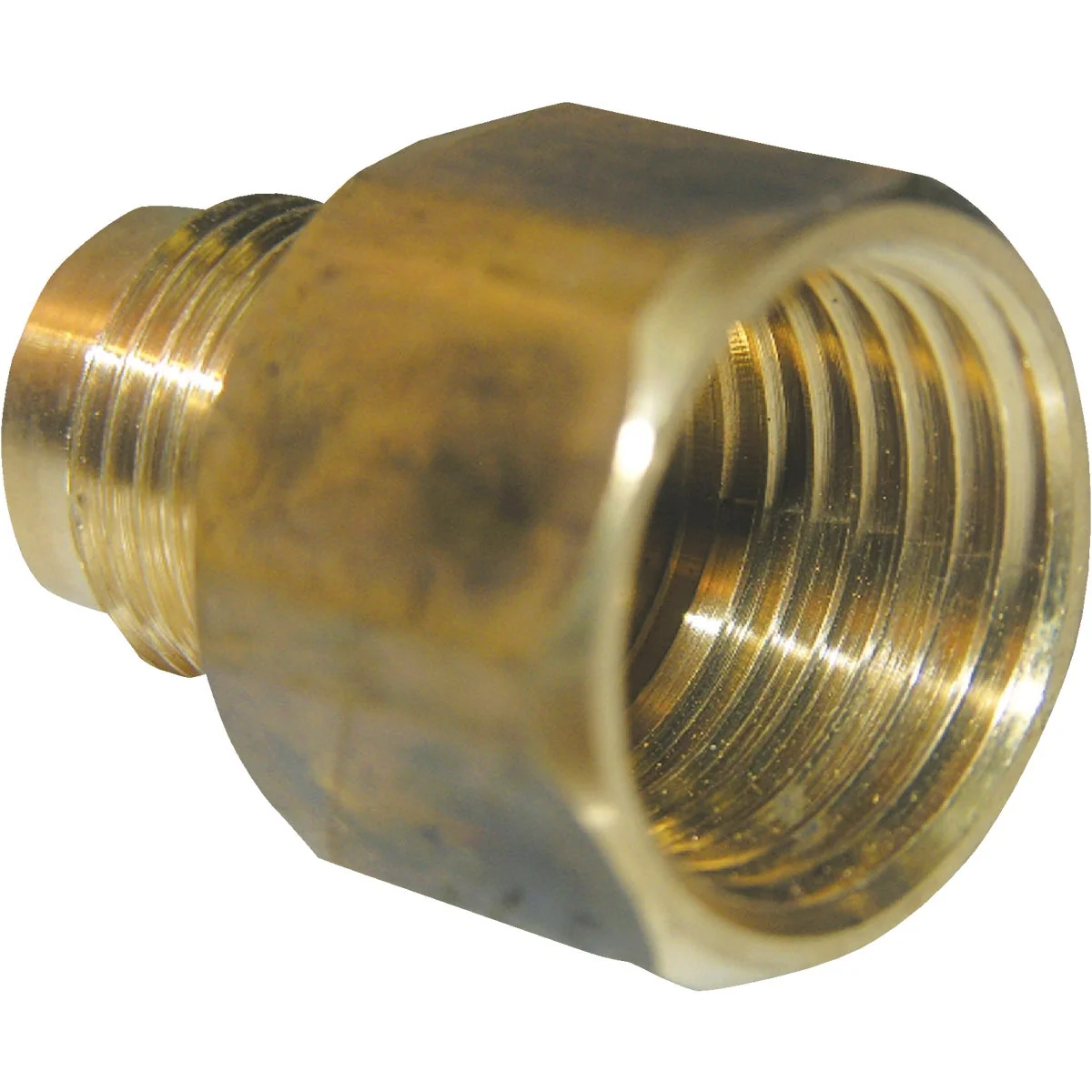 Authentic Lasco 3 8 In. M x 1 2 In. FPT Brass Flare Adapter Soft