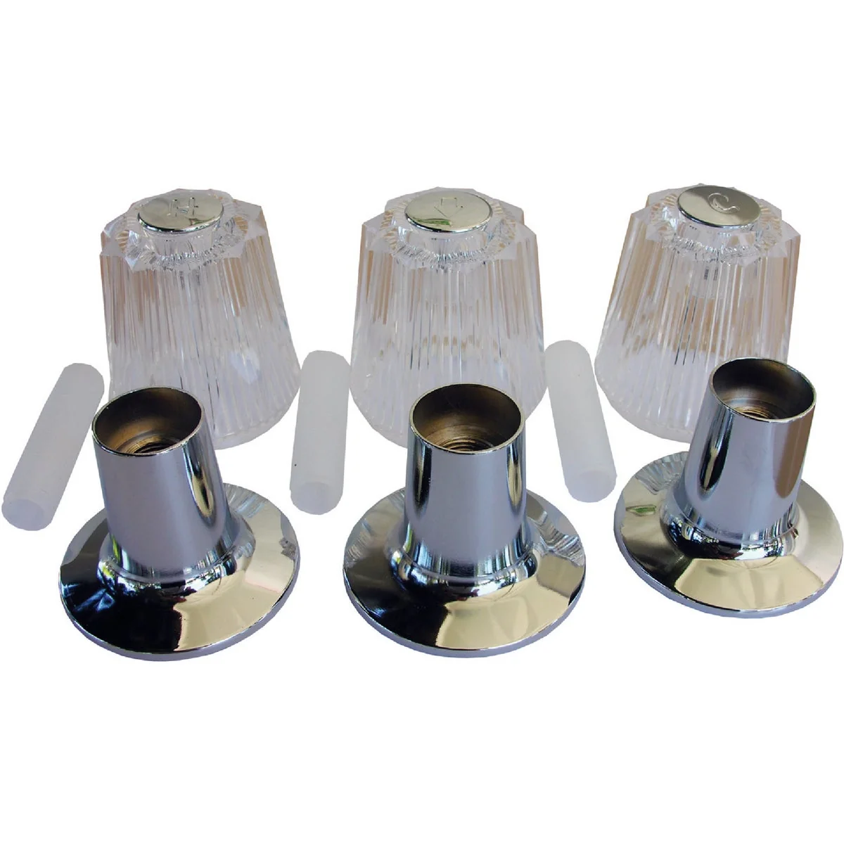 Convenient Lasco Price Pfister 3-Valve Round Clear Tub Shower Handle Kit Enhanced