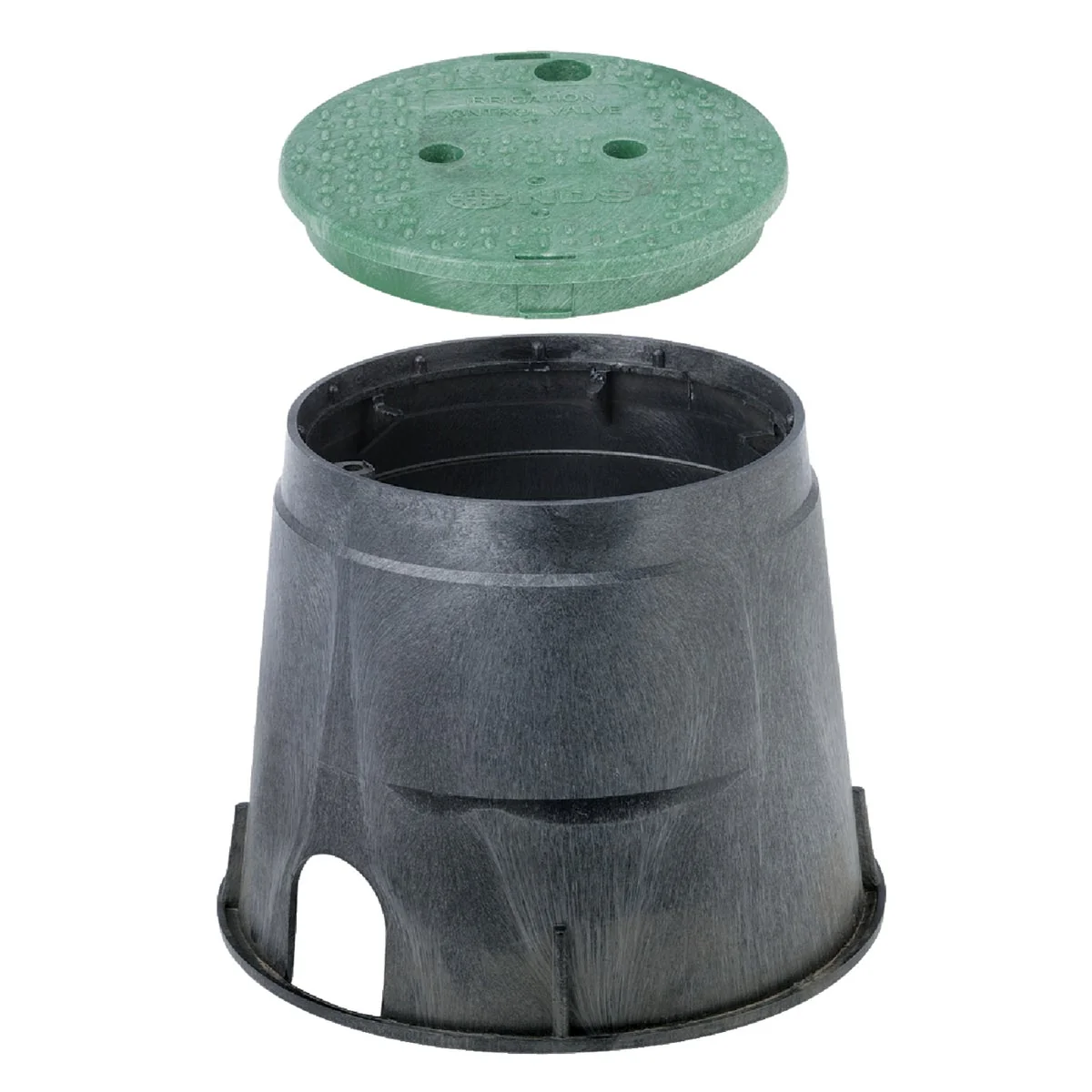 High-Performance NDS 10 In. Round Black Green Valve Box with Cover High-Grade