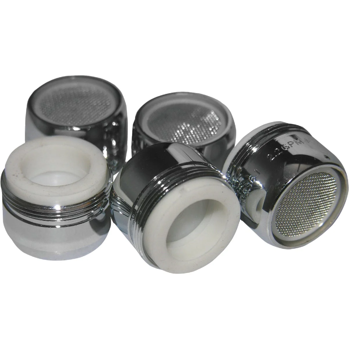 Exclusive Lasco 1.8 GPM 55 64 In. Male Dual Thread Aerator Chrome-Plated 5-Pack Traditional