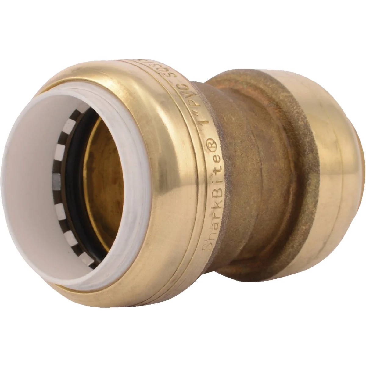 Professional SharkBite 1 In. CTS X PVC Brass Push-to-Connect Coupling Certified