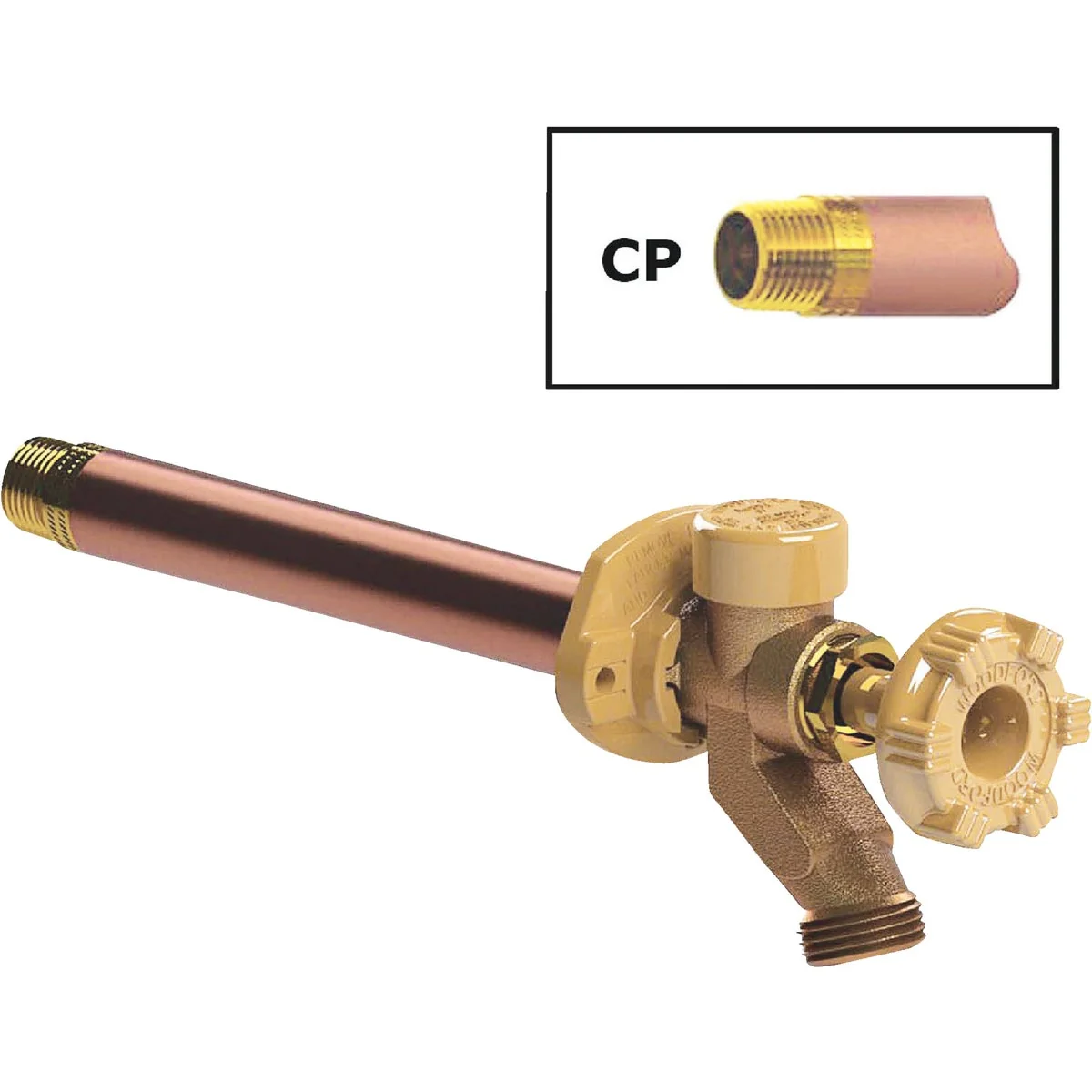 Next-Generation Woodford 1 2 In. SWT x 1 2 In. MIP x 3 4 In. MHT x 12 In. Brass Anti-Siphon Frost Wall Hydrant High-Performance