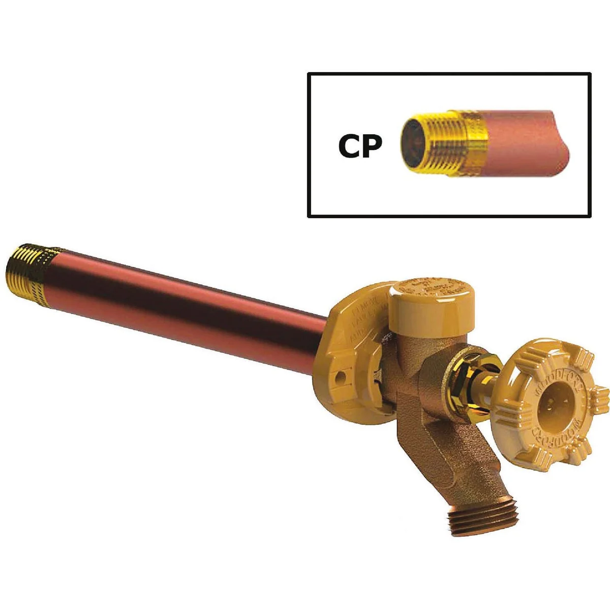 User-Friendly Woodford 1 2 In. SWT x 1 2 In. MIP x 3 4 In. MHT x 8 In. Brass Anti-Siphon Frost Wall Hydrant Smart