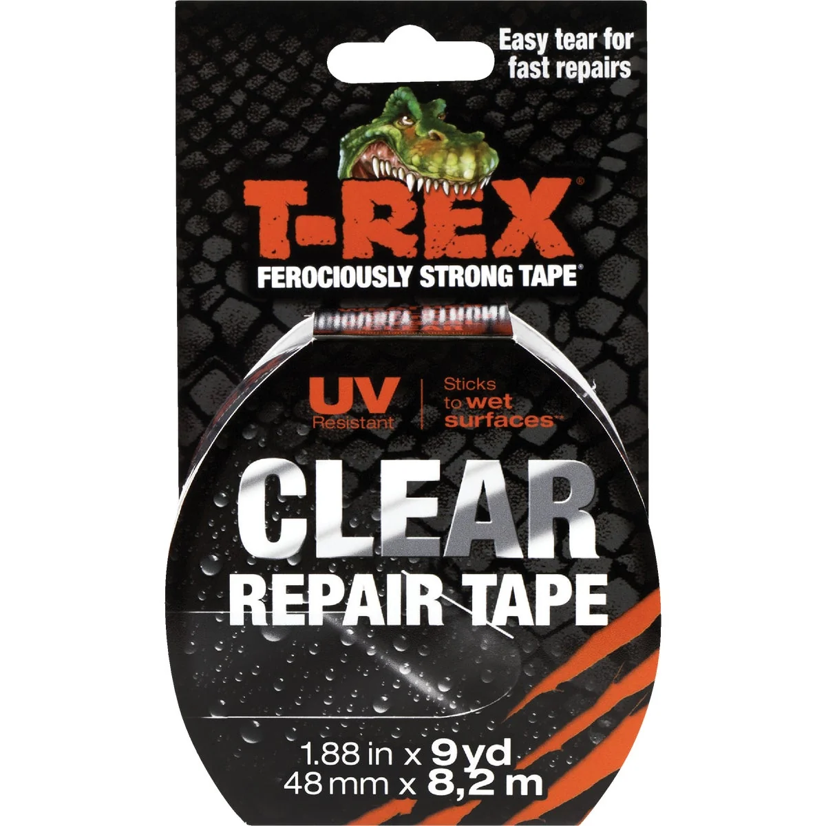 Solid T-REX 1.88 In. x 9 Yd. Repair Tape Clear Fashionable