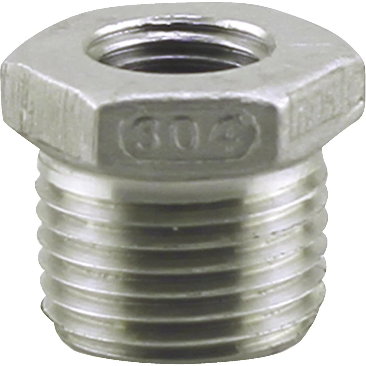 Dependable PLUMB-EEZE 1 2 In. MIP x 3 8 In. FIP Stainless Steel Bushing Versatile