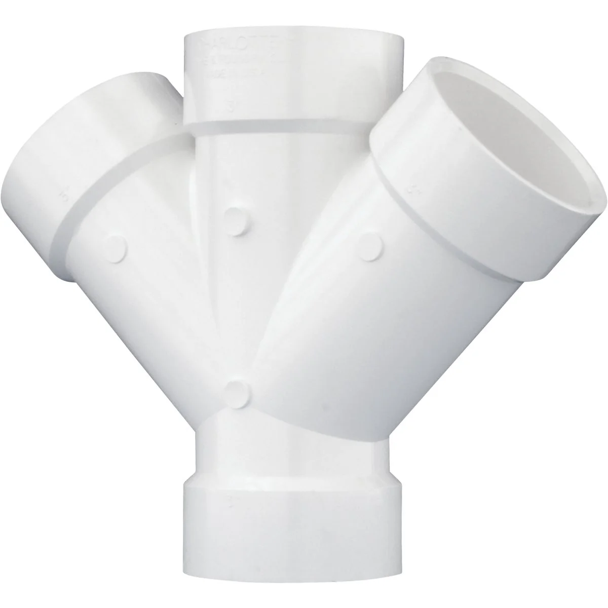 Long-Lasting Charlotte Pipe 3 In. Schedule 40 DWV PVC Double Wye Original