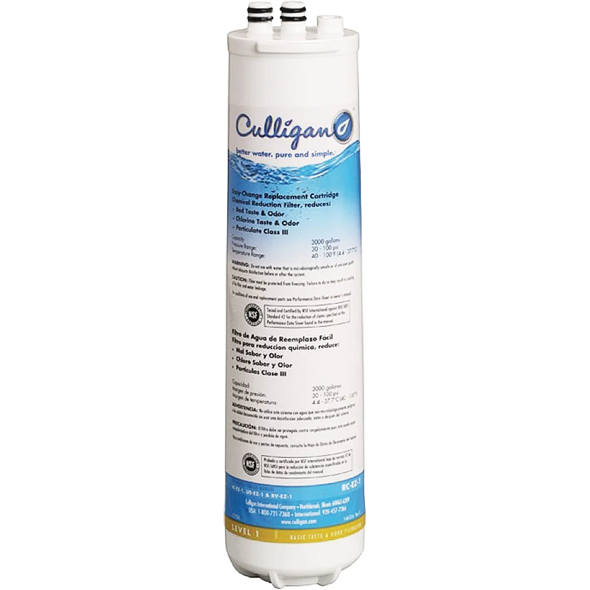 Next-Generation Culligan Easy-Change 1 Icemaker Refrigerator Water Filter Cartridge Smart