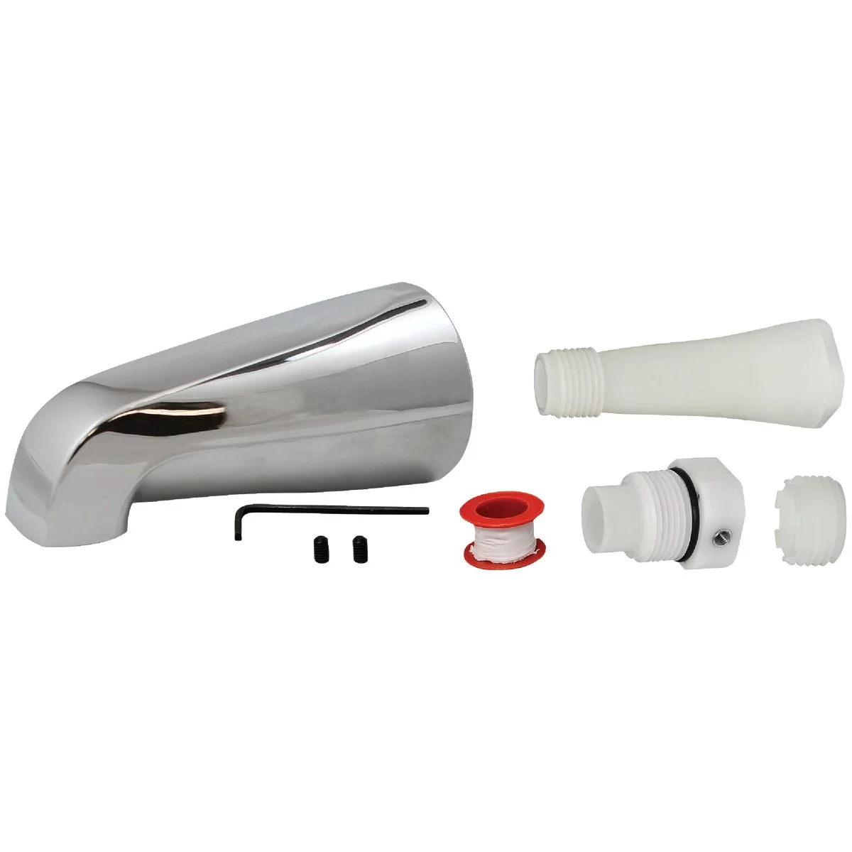Clean Do it Universal Fit Chrome Bathtub Spout Solid