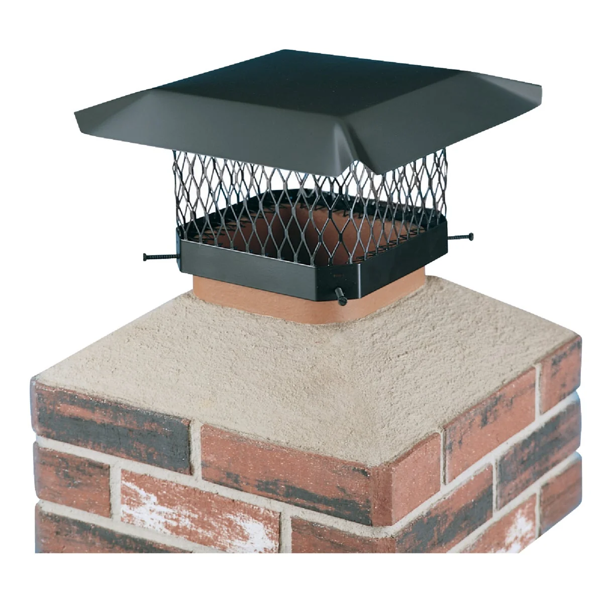 Powerful Shelter 13 In. x 13 In. Black Galvanized Steel Chimney Cap Responsible