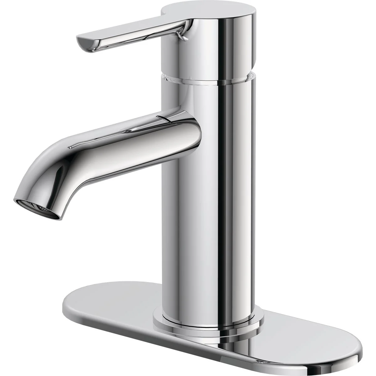 Luxury Home Impressions Chrome 1-Handle Lever 4 In. Centerset Monoblock Bathroom Faucet Solid