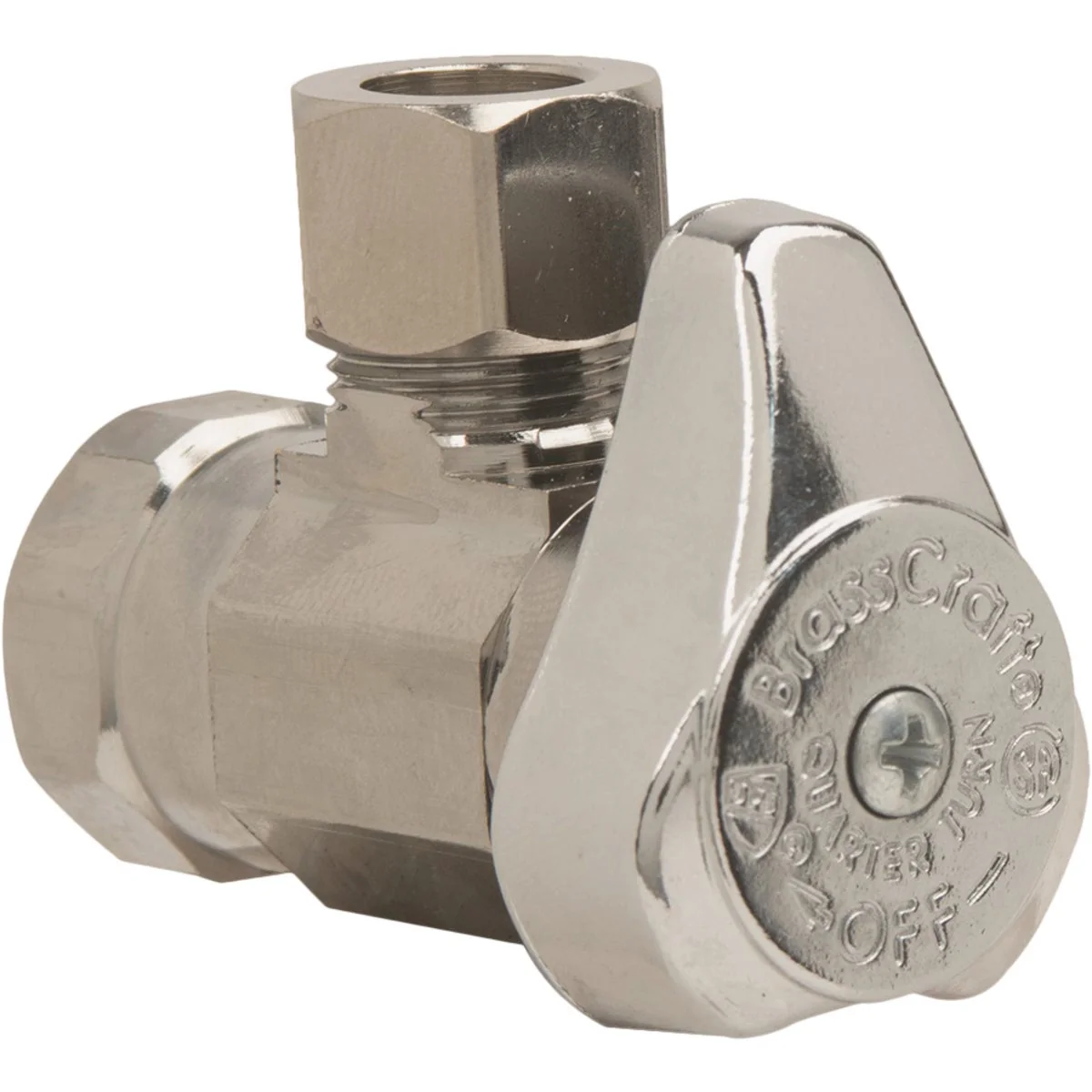 High-Quality BrassCraft 3 8 In. FIP x 3 8 In. OD Compression Chrome-Plated Brass 1 4-Turn Shut-Off Angle Valve Smart