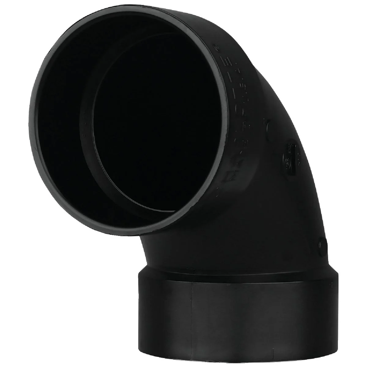 Breathable Charlotte Pipe 1-1 2 In. Hub x Hub 90 Deg. Sanitary ABS Elbow 1 4 Bend Innovative