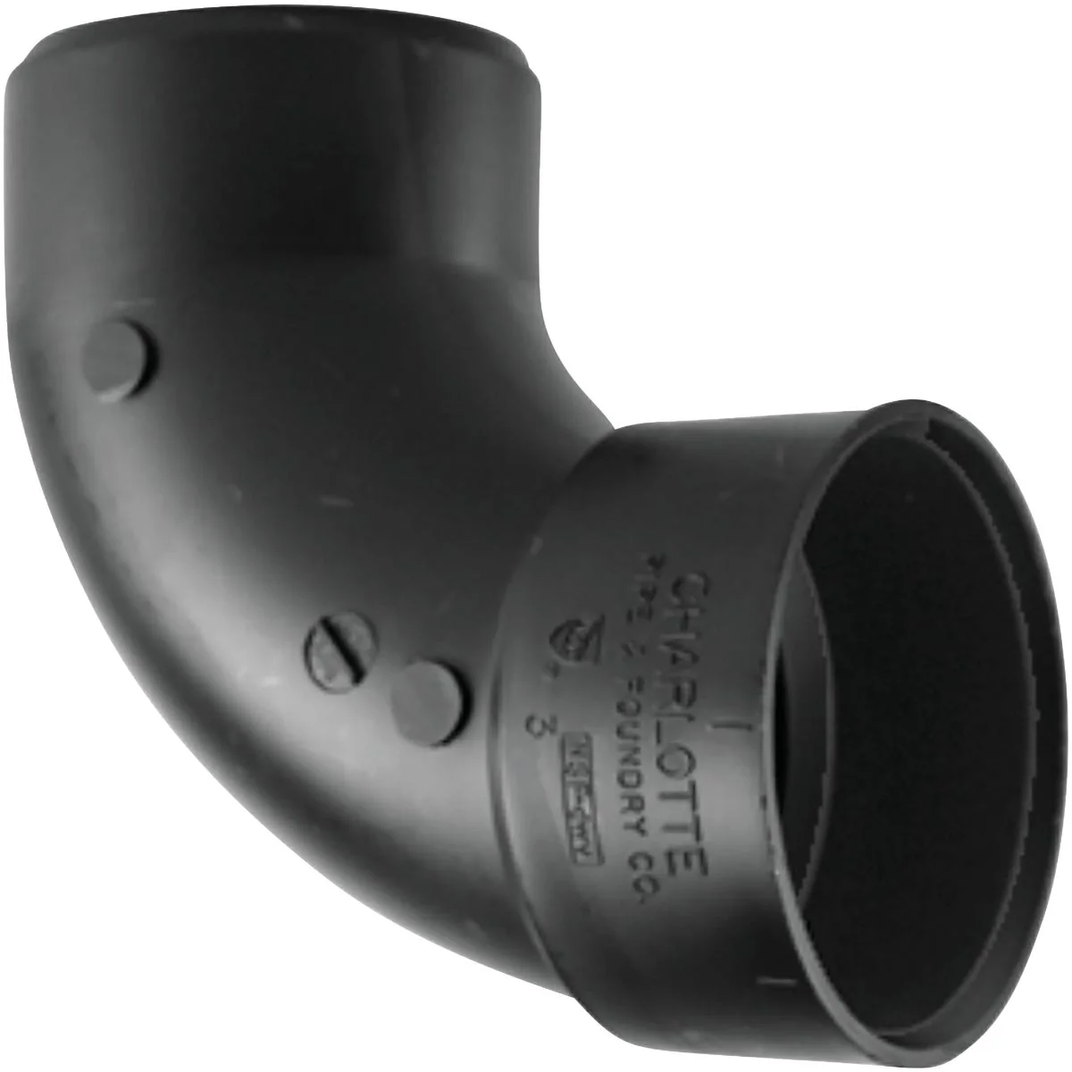 Solid Charlotte Pipe 2 In. Hub x Spigot 90 Deg. Sanitary Street ABS Elbow 1 4 Bend Next-Generation