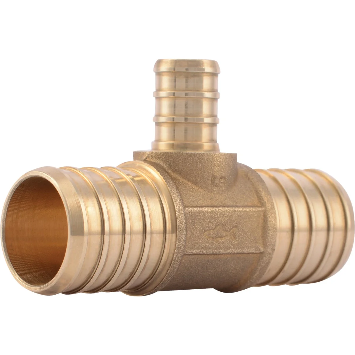 Innovative SharkBite 1 In. x 1 In. x 1 2 In. Barb Reducing Brass PEX Tee Soft