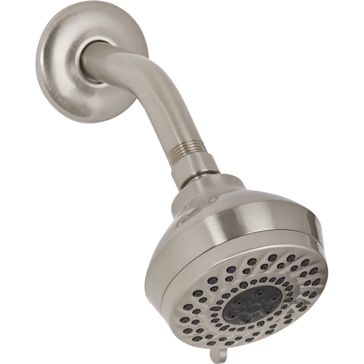 Powerful Home Impressions 6-Spray 1.8 GPM Fixed Showerhead Brushed Nickel Convenient
