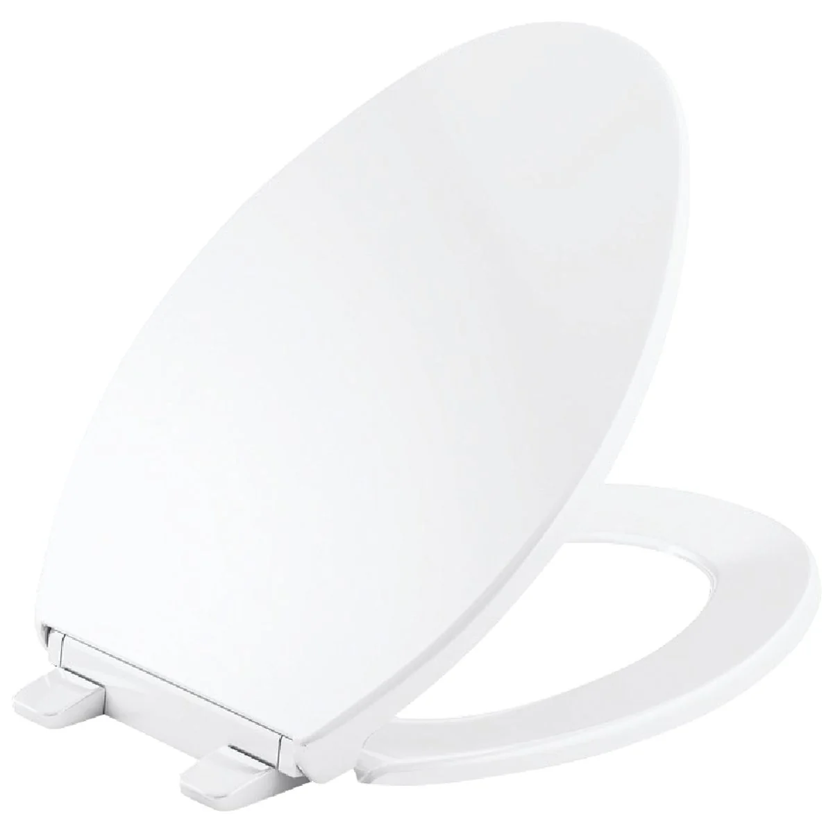 Fashionable Kohler Brevia Quick-Release Elongated Closed Front White Plastic Toilet Seat Contemporary