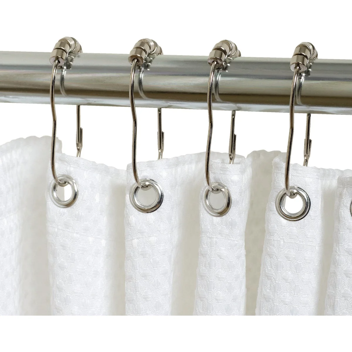 Healthy Zenith Zenna Home Chrome Roller Shower Curtain Hook 12 Count Comfortable