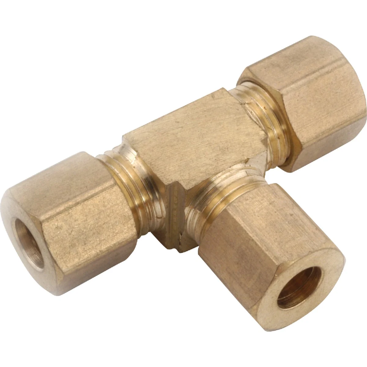 Solid Anderson Metals 3 8 In. Compression Brass Tee Contemporary