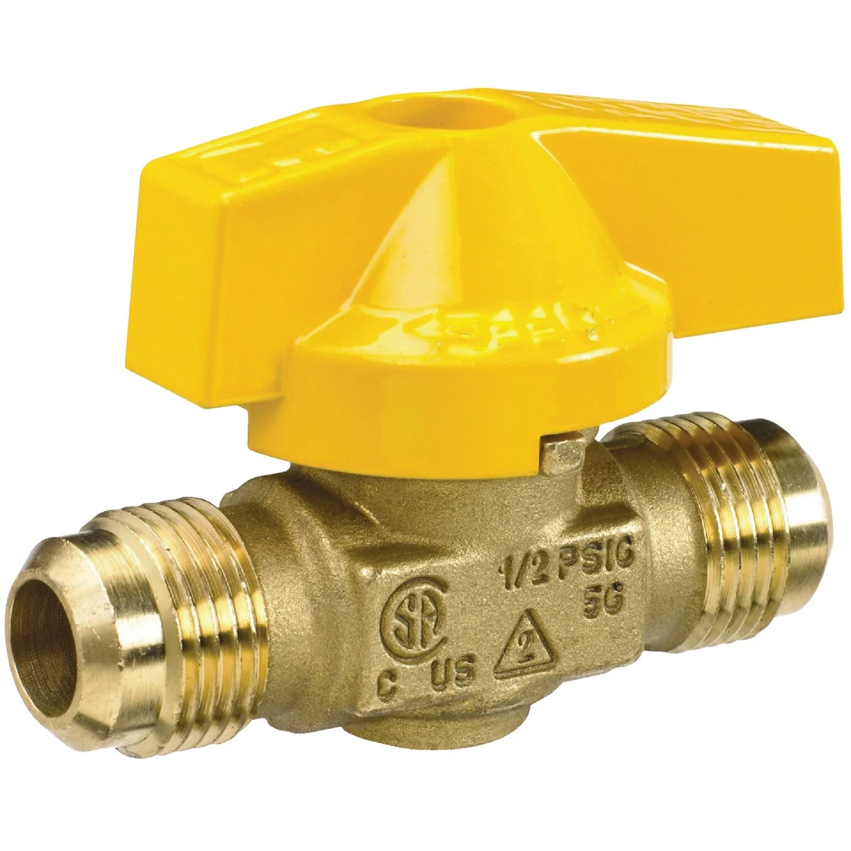 Enhanced ProLine 3 8 Flare x 3 8 In. Flare Brass Gas Ball Valve Modern