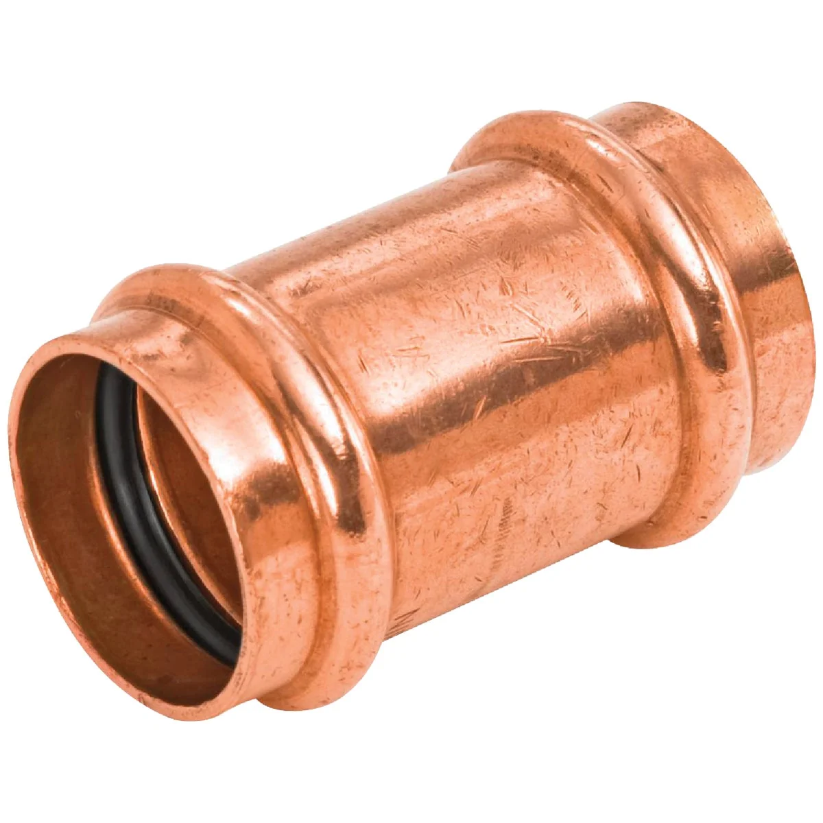 Advanced NIBCO 1 2 In. x 1 2 In. Press Copper Coupling without Stop Premium Material