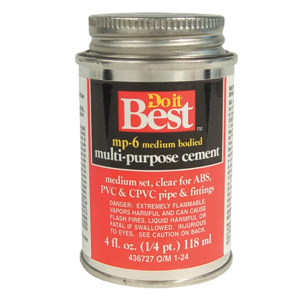 Traditional Do it 4 Oz. Medium Bodied Clear Multi Purpose Solvent Cement Recyclable
