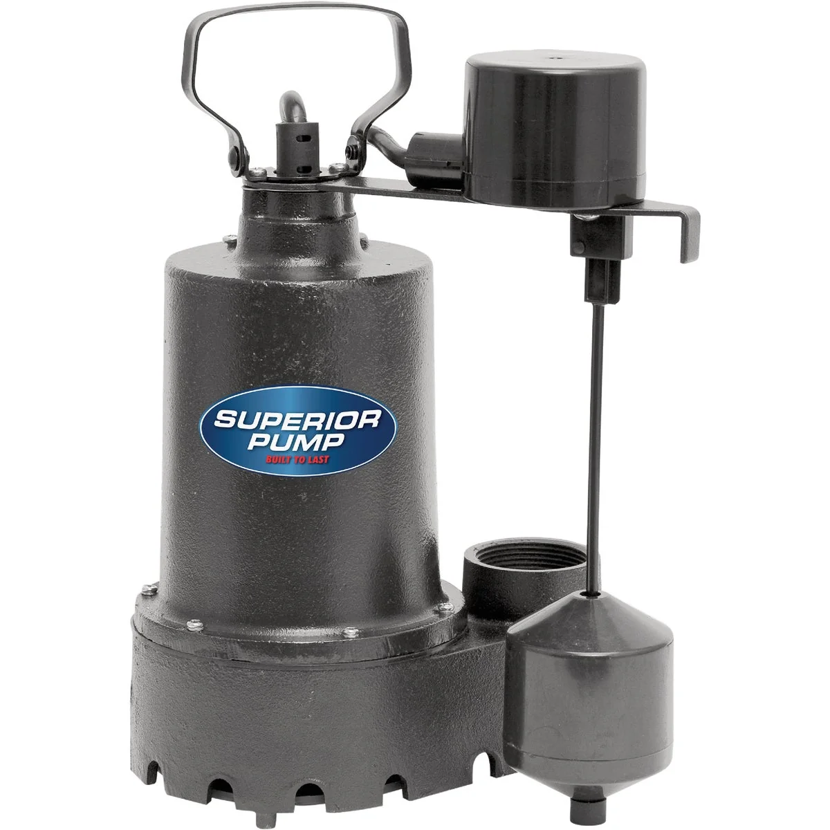 Eco-Friendly Superior Pump 1 3 HP Cast Iron Submersible Sump Pump with Vertical Float Switch Stainless Steel Impeller Classic