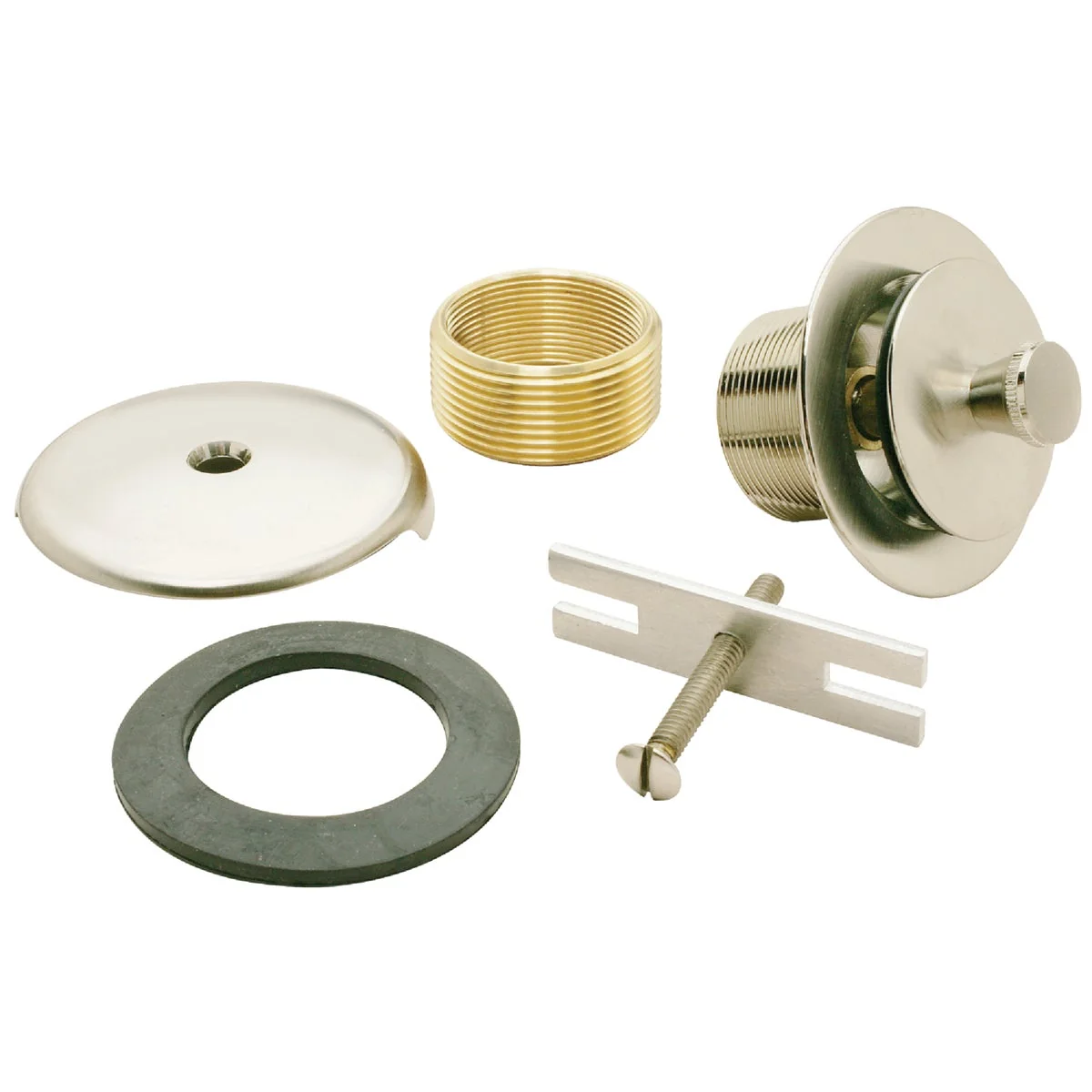 Expertly Made Do it Brushed Nickel Roller Ball Bath Drain Trim Kit Powerful