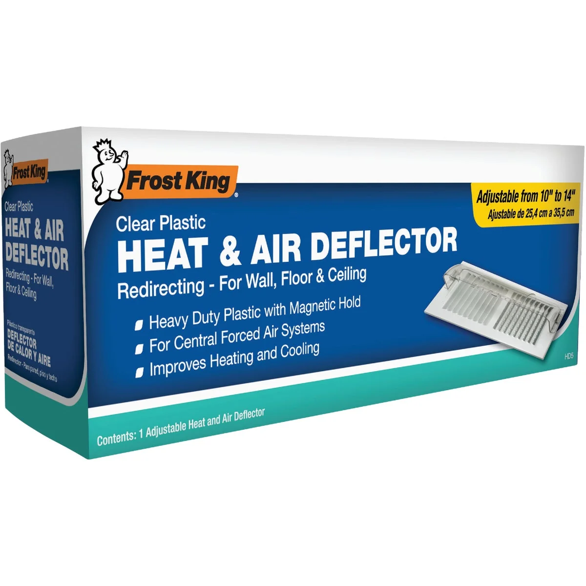 Long-Lasting Frost King 10 In. to 14 In. Multi-Use Heat and Air Deflector Prestigious