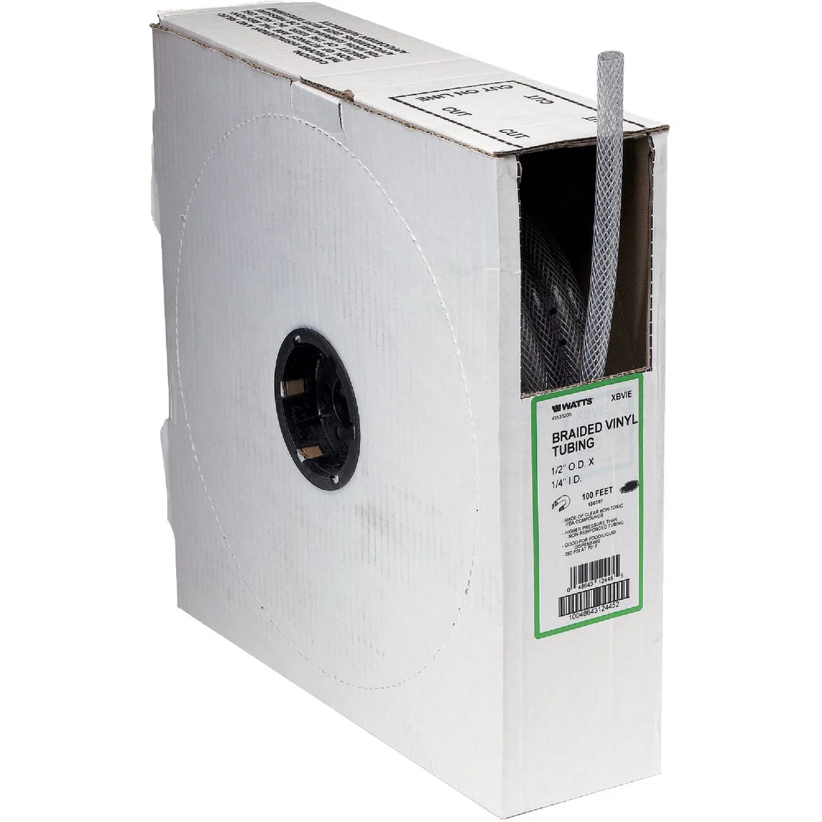 Crafted Abbott Rubber 1-3 8 In. x 1 In. x 150 Ft. Clear T12 Braided PVC Tubing Bulk Box Minimalist