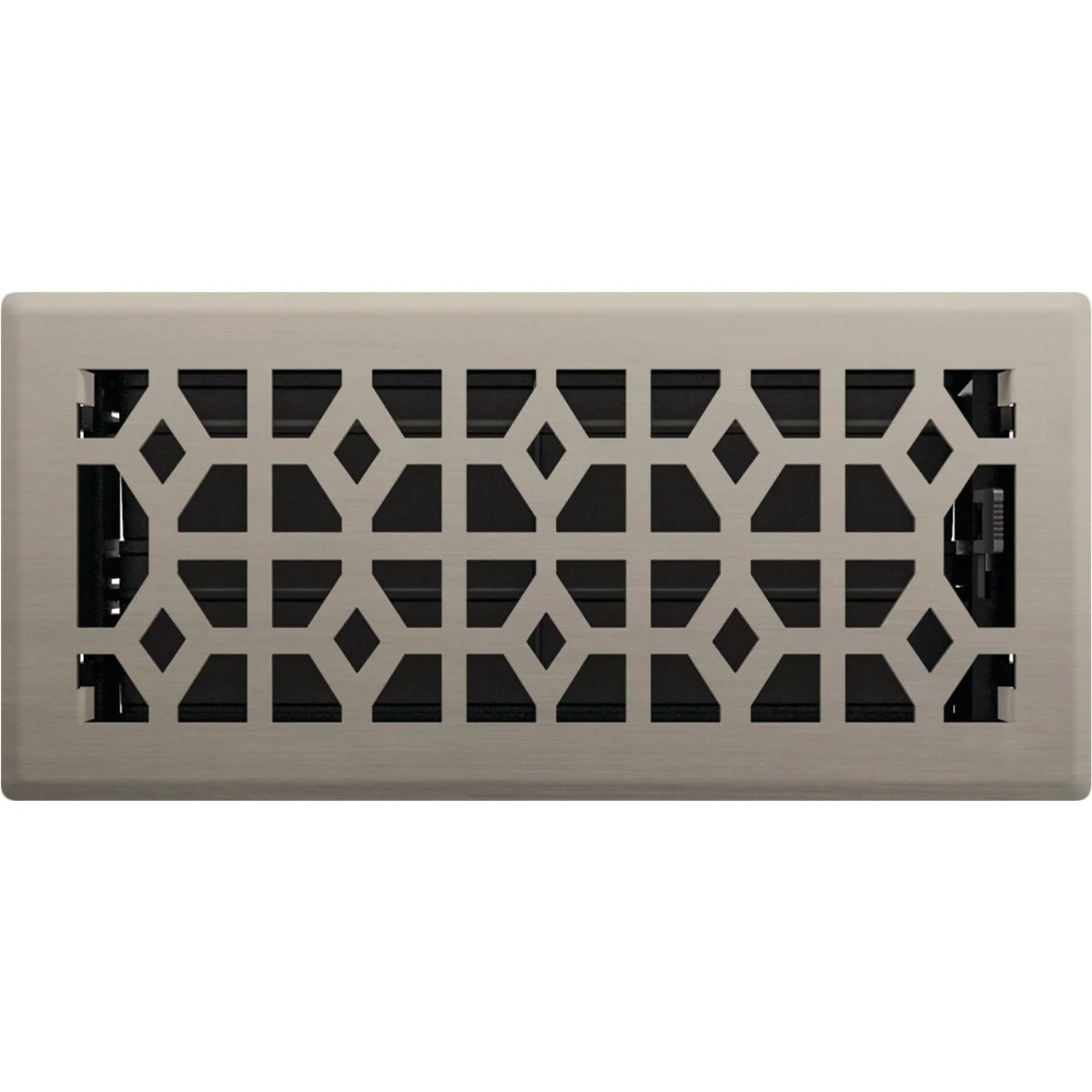 Powerful Imperial Templar 4 In. x 10 In. Brushed Nickel Steel Floor Register Contemporary