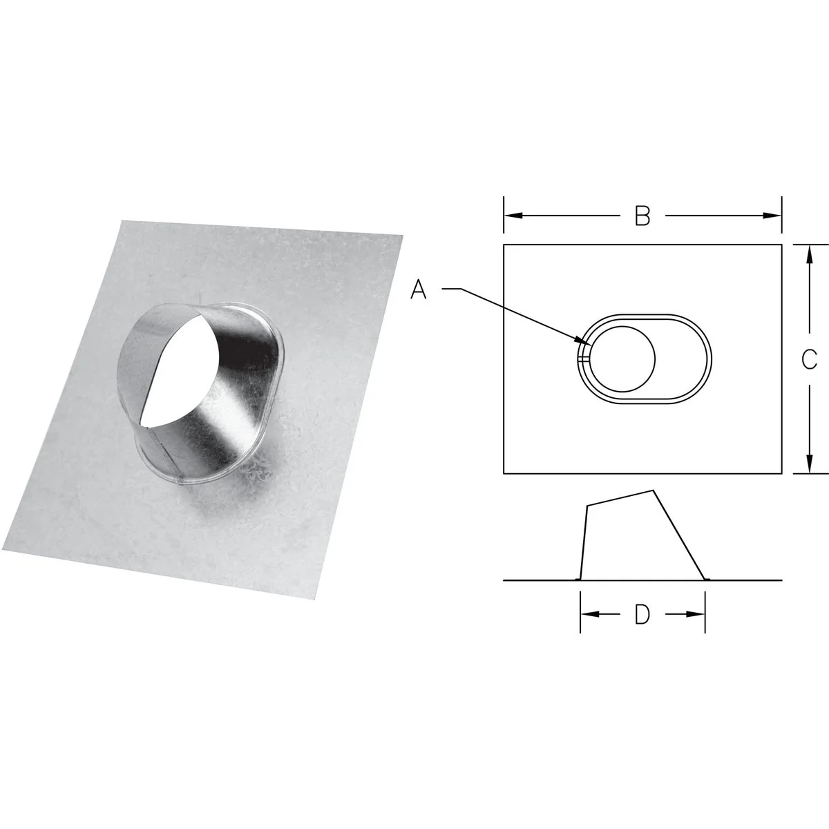 Carefully Designed SELKIRK 6 In. RV Gas Vent Adjustable Roof Flashing Advanced