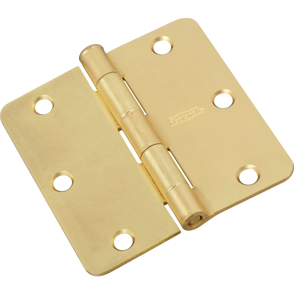 Breathable National 3-1 2 In. x 1 4 In. Radius Satin Brass Door Hinge World-Class