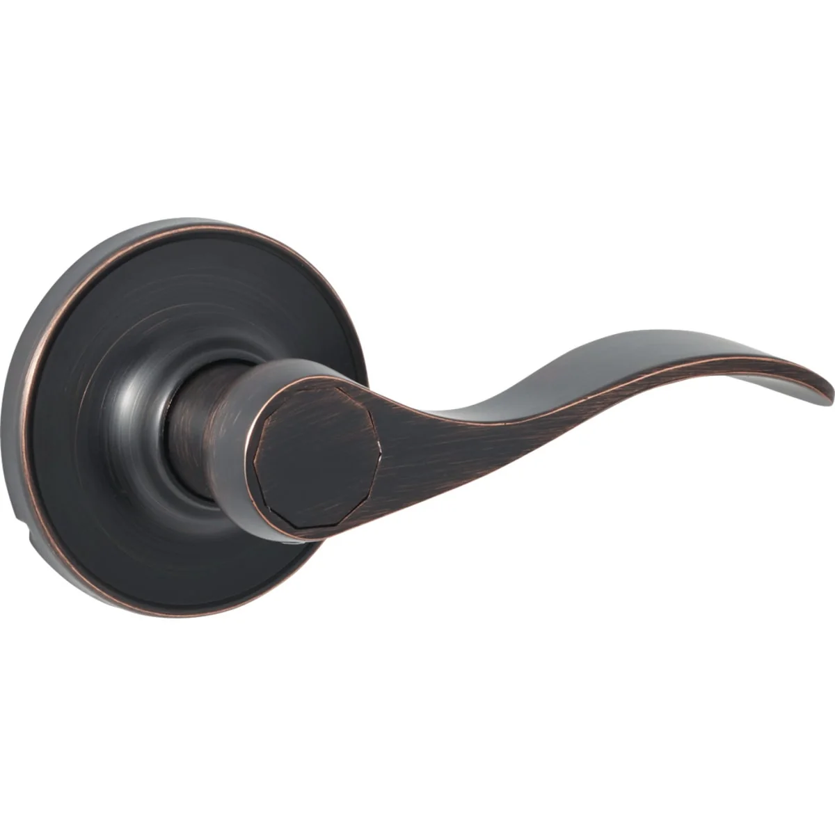 Contemporary Steel Pro Oil Rubbed Bronze Wave Passage Door Lever Lightweight