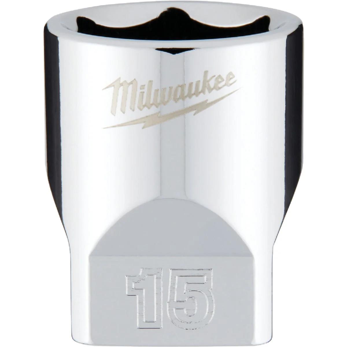 Selected Milwaukee 1 4 In. Drive 15 mm 6-Point Shallow Metric Socket with FOUR FLAT Sides Top-Quality