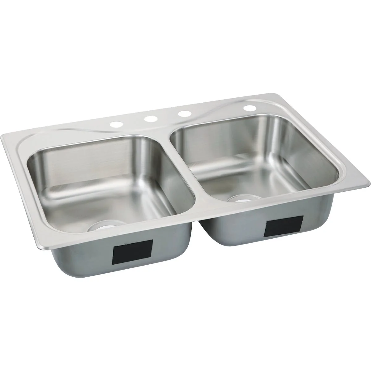 Healthy Sterling Southhaven Double Bowl 33 In. x 22 In. x 7 In. Deep Stainless Steel Kitchen Sink Easy-to-Use