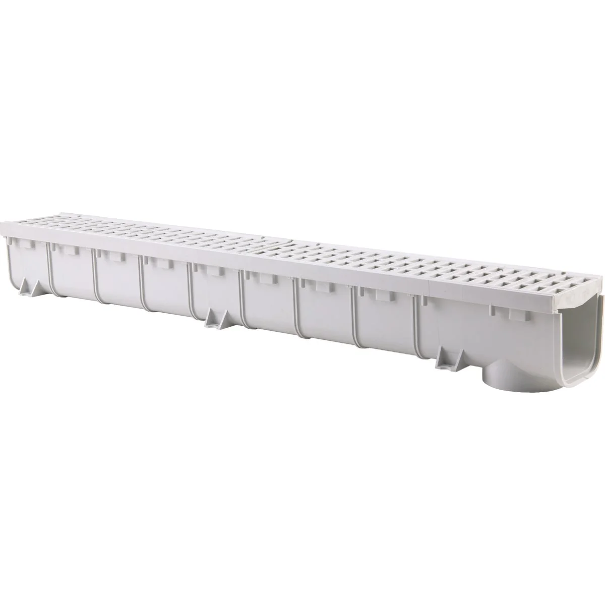 Versatile NDS 5 In. x 39-3 4 In. Gray Polypropylene Pro Series Channel Drain Minimalist