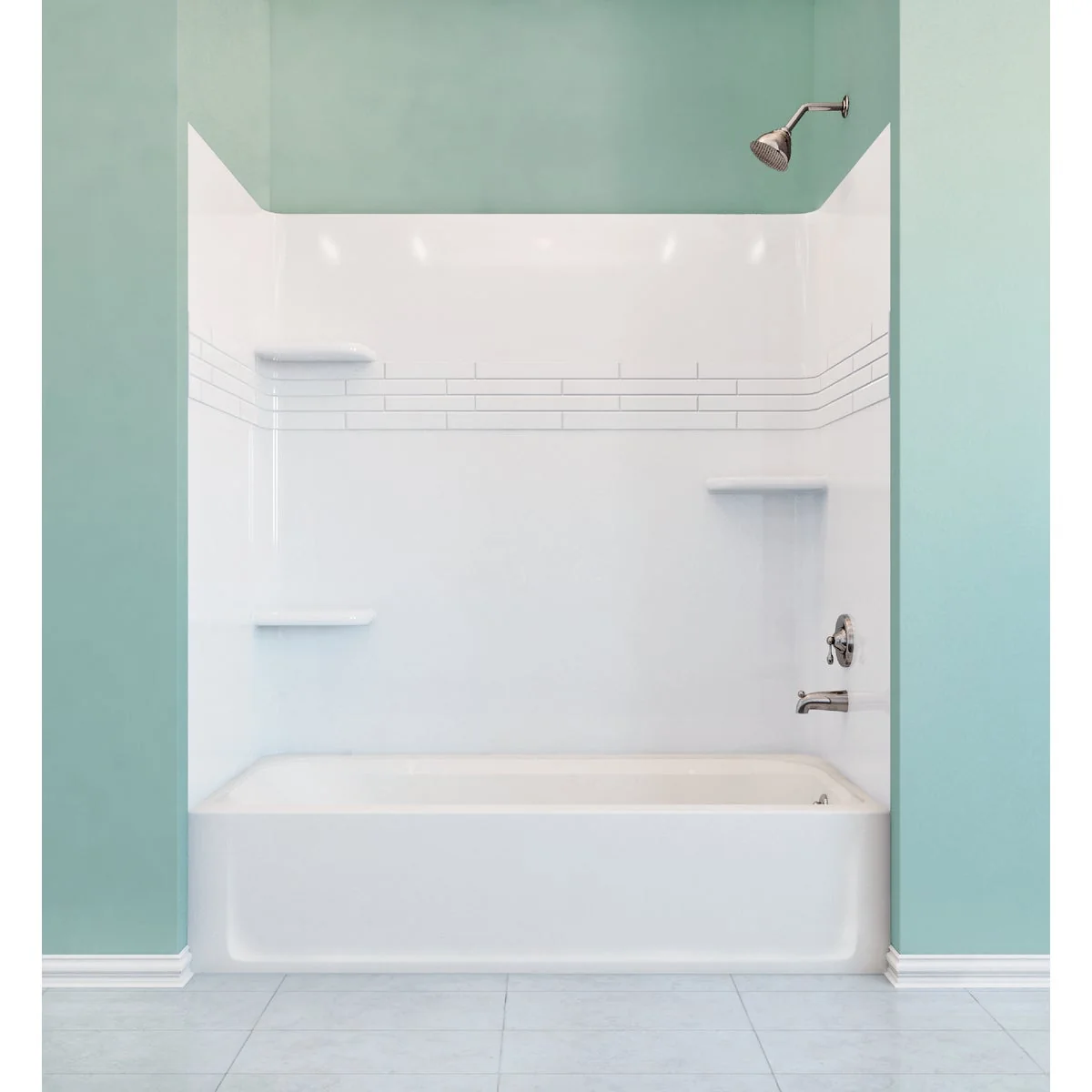 Detailed Mustee Topaz 60 In. L. x 32 In. W. 15-3 4 In. D. Left Drain Bathtub in White Crafted