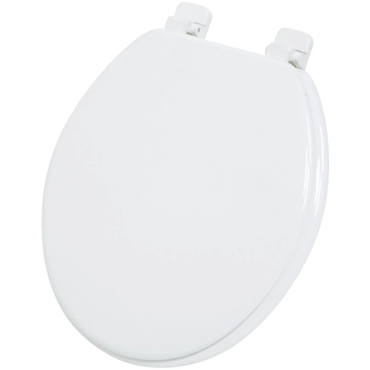 Detailed Home Impressions Round Closed Front White Wood Toilet Seat Sustainable